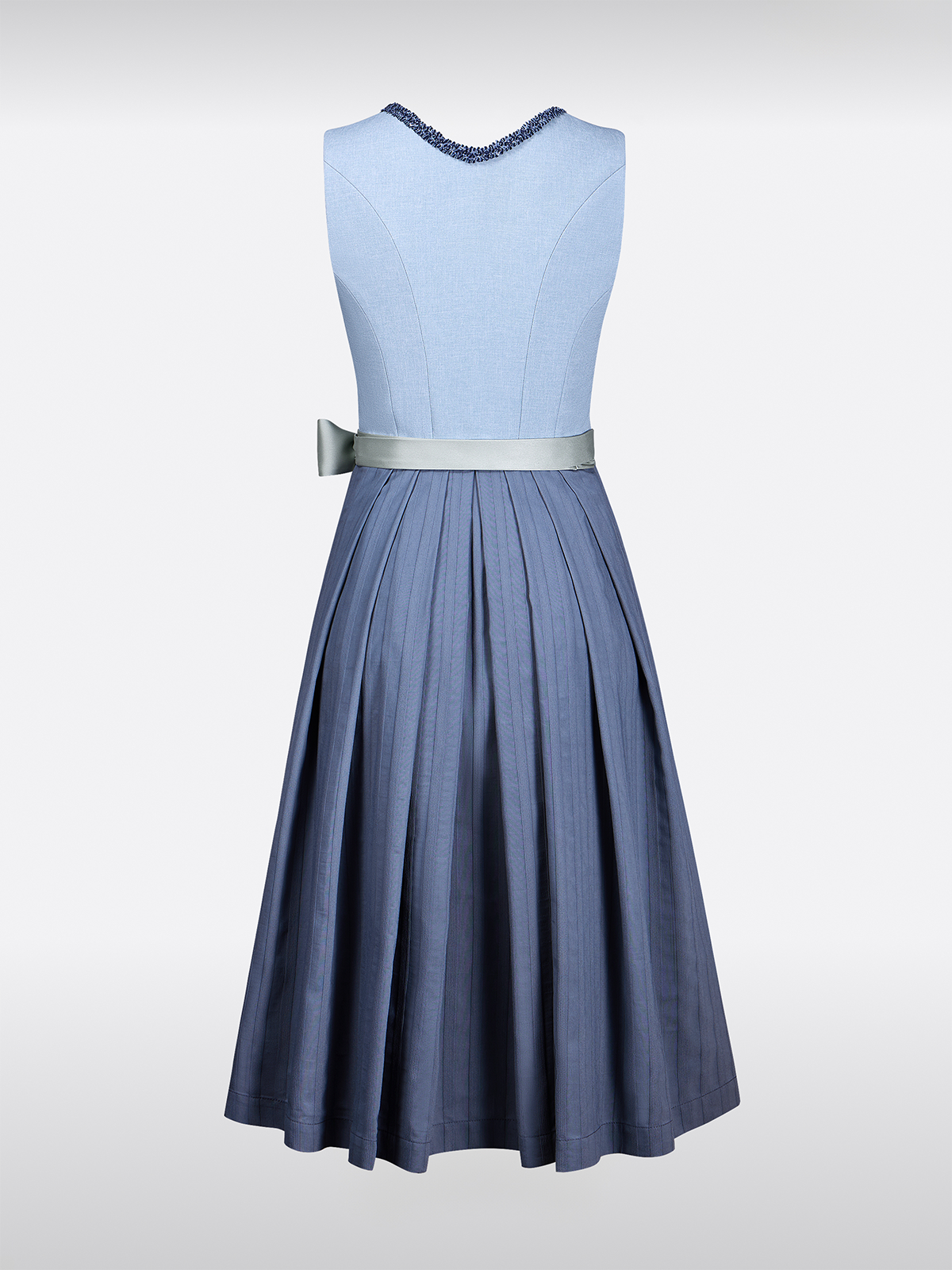 Blauwe Hart-Uitsnede Gestructureerd Patroon Dirndl