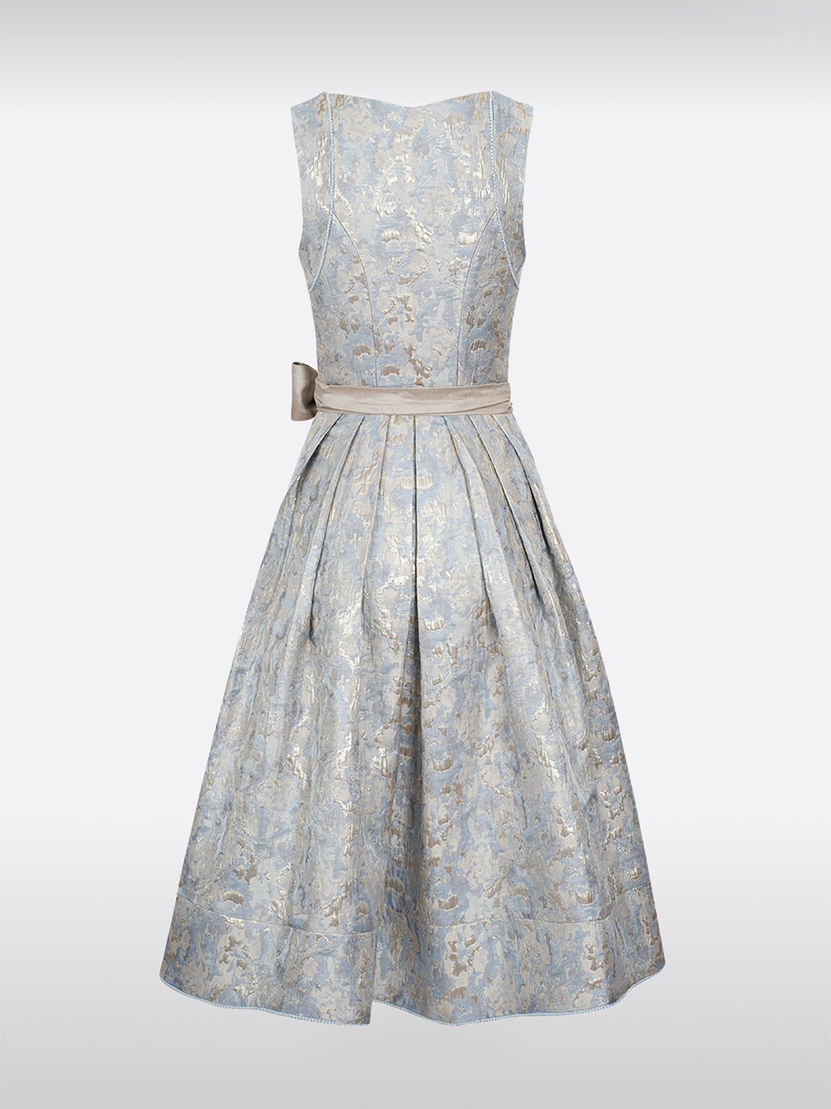 Blauwe Rechte Halslijn Rits Voor Dirndl