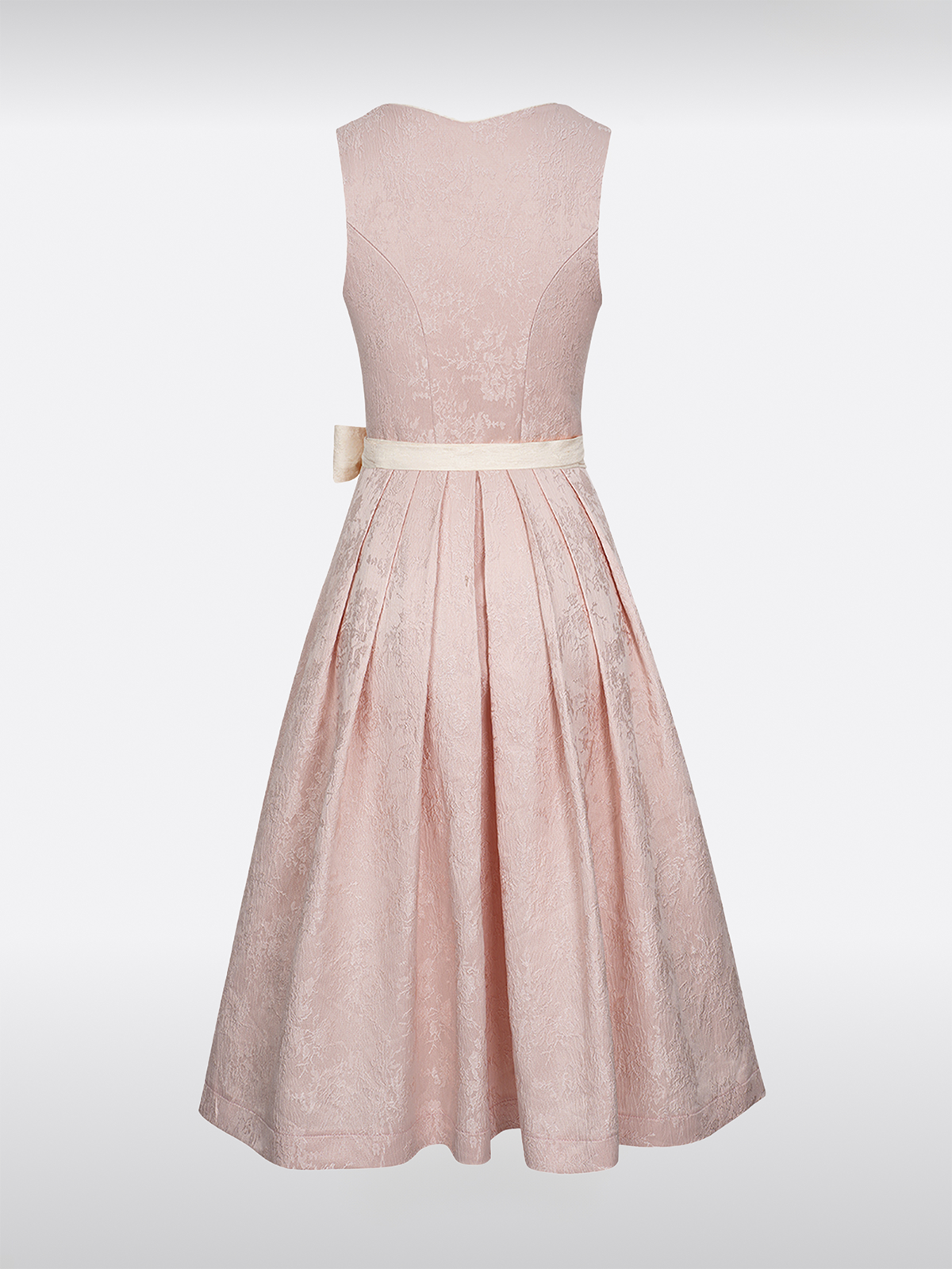 Rosa Rechte Halslijn Haaksluiting Dirndl