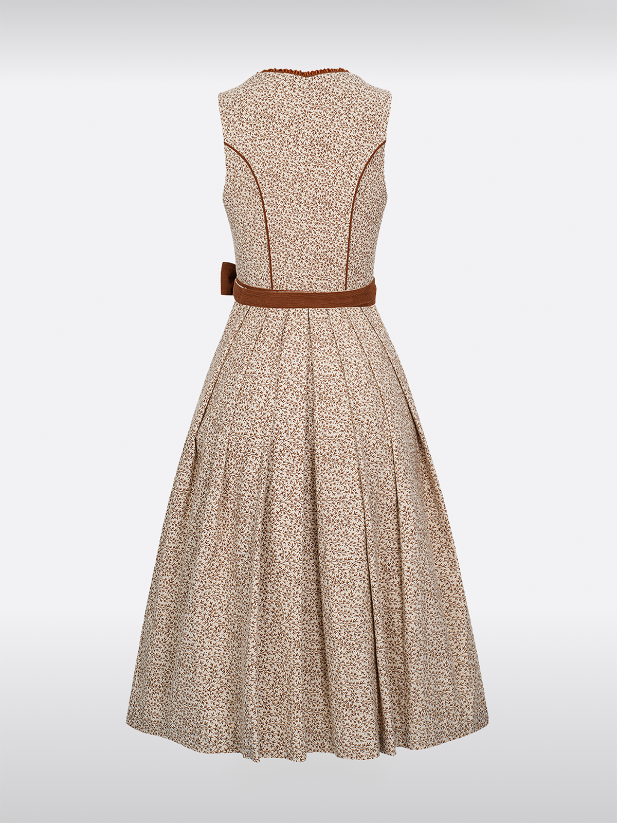 Braun Hartvormige Uitsnede Rits Voorkant Dirndl