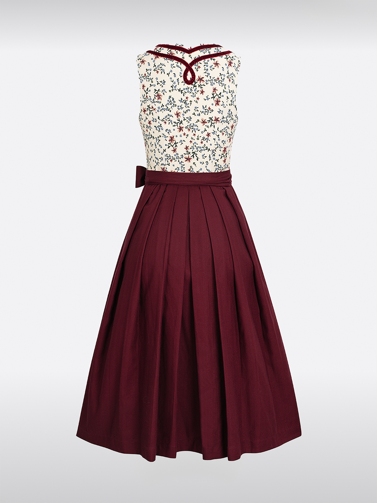 Rode Rechte Uitsnijding Rits Voor Dirndl