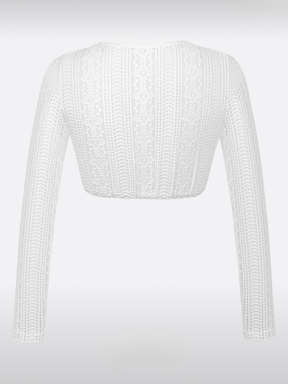 Witte Dames Dirndlblouse Ronde Hals