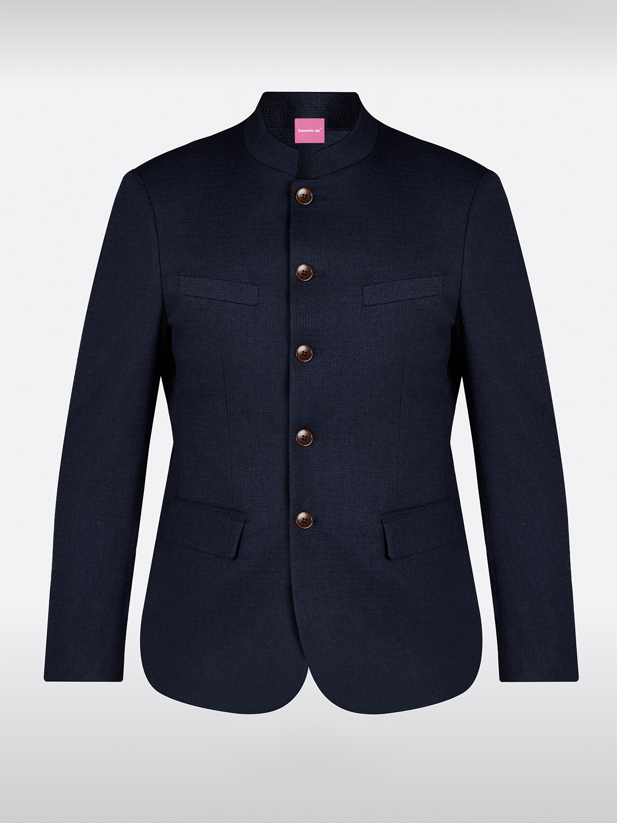 Blauwe Hoogsluitende Janker