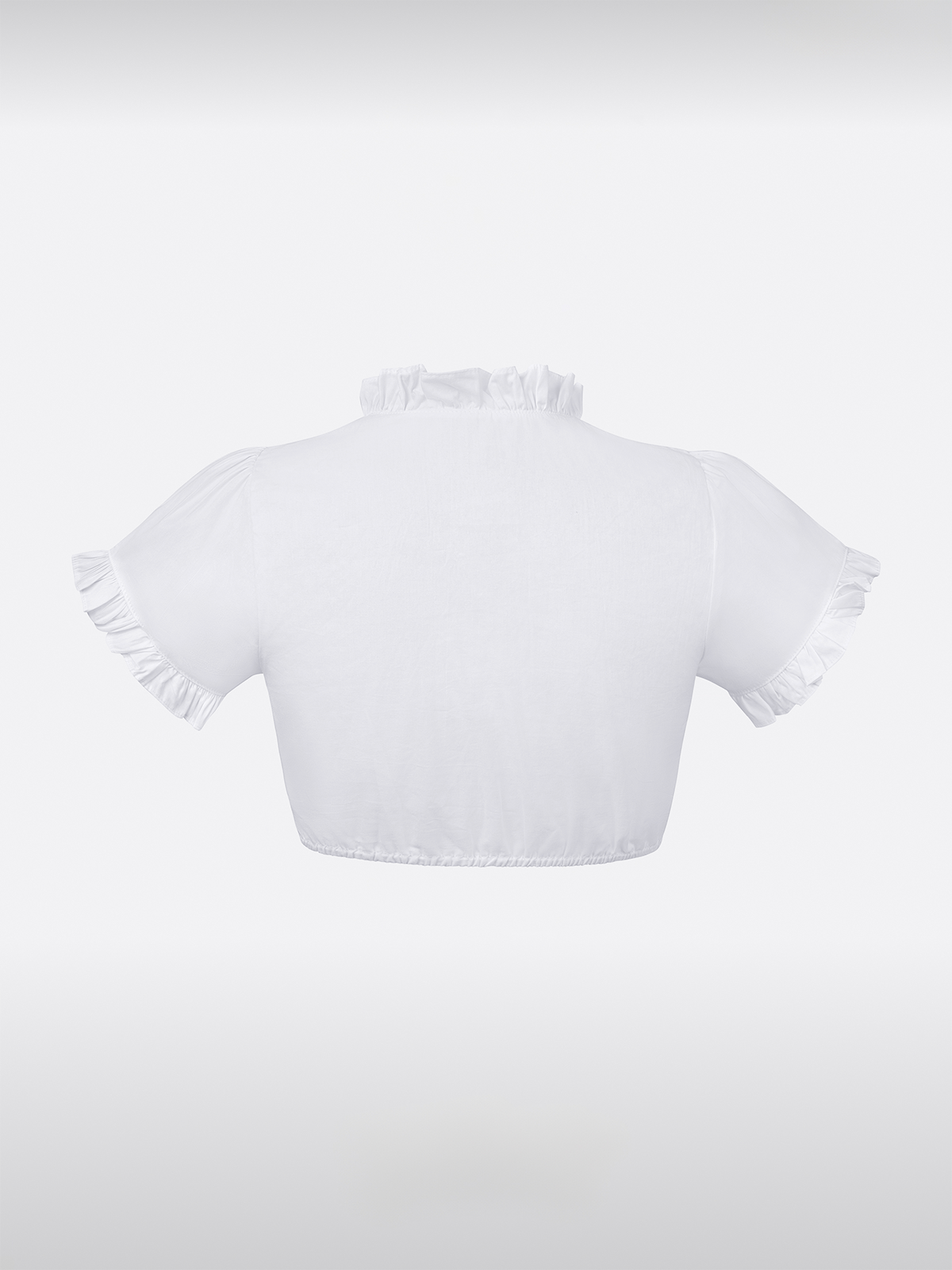 Witte Schößchen Hart-Uitsnede Korte Mouw Dirndlblouse