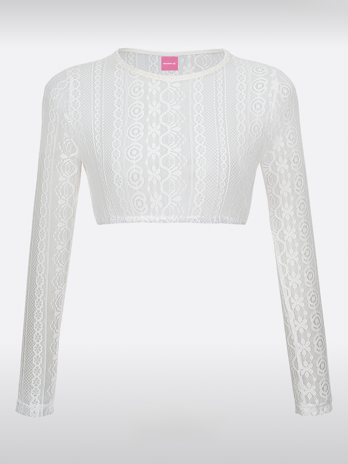 Witte Ronde Hals Dirndlblouse