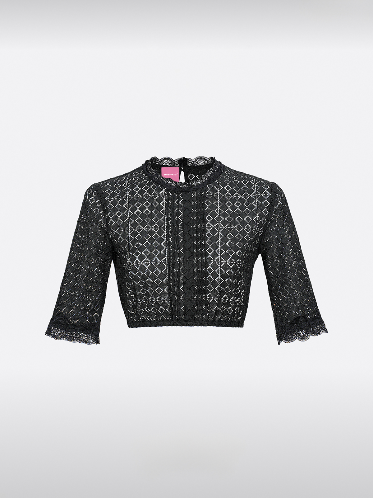 Zwarte Ronde Hals Dirndlblouse