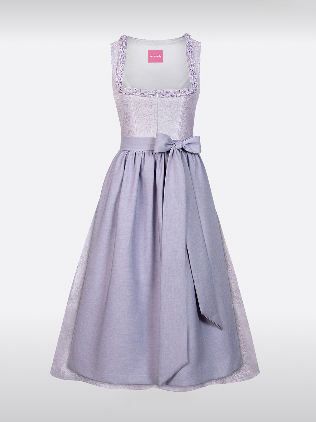 Lila Rechte Halslijn Rits Voorkant Dirndl