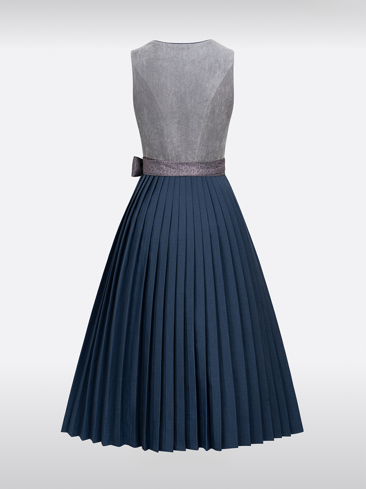 Grijs Rechte Halslijn Traditionele Dirndl