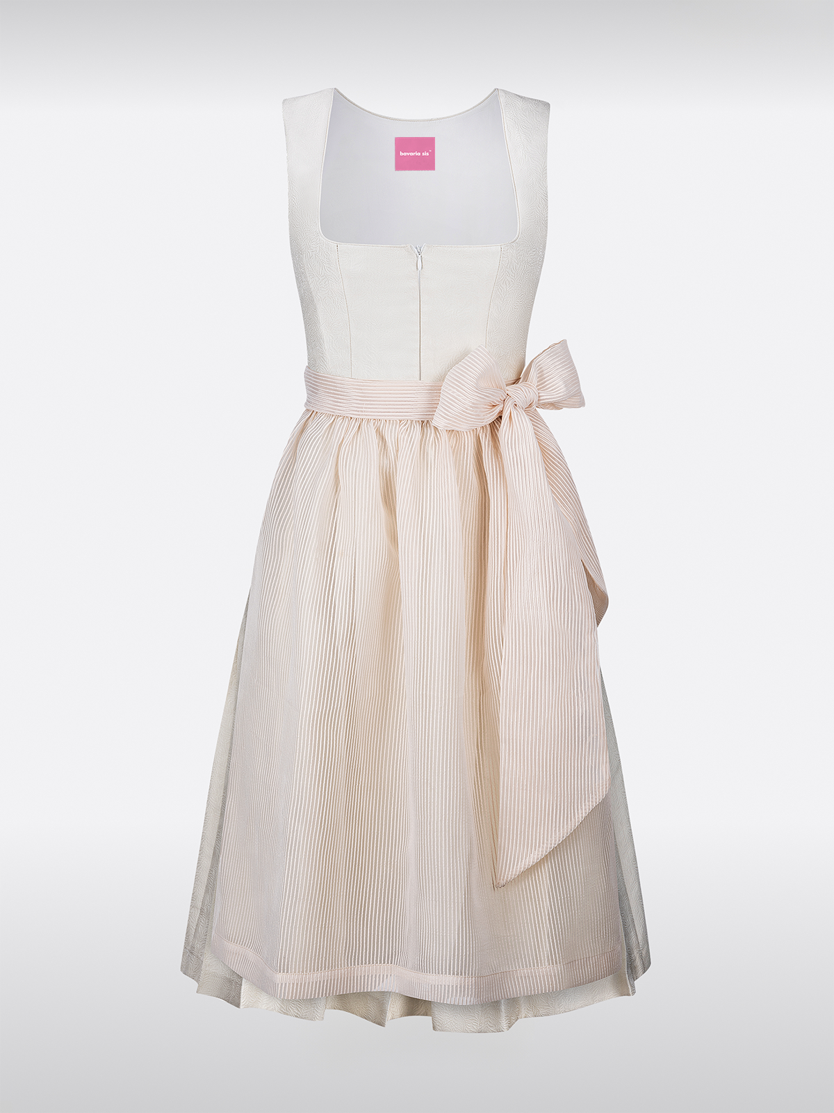 Beige Rechte Halslijn Dirndl