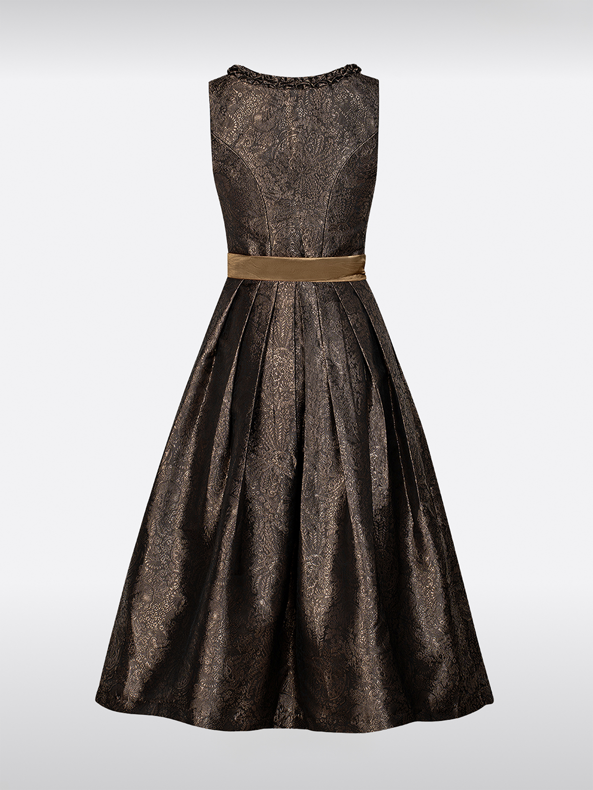 Braun Rechte Halslijn Rits Voor Dirndl