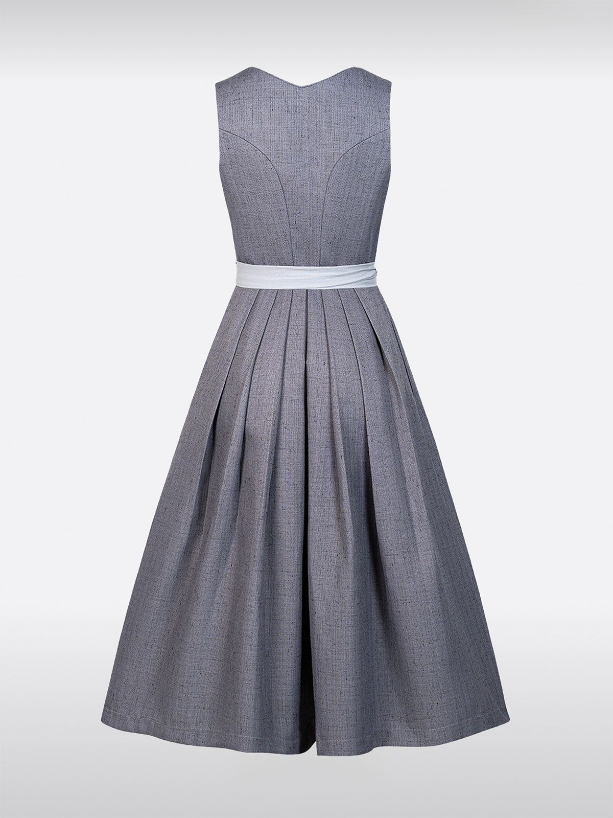 Grijze Hart-Uitsnijding Knopen Dirndl