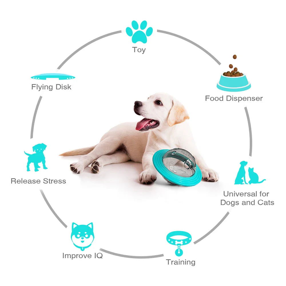 SmartPlay Disc Honden- & Katten Speelgoed | Interactieve Voederdispenser & Intelligentie Trainer | Frisbee & Slow Feeder