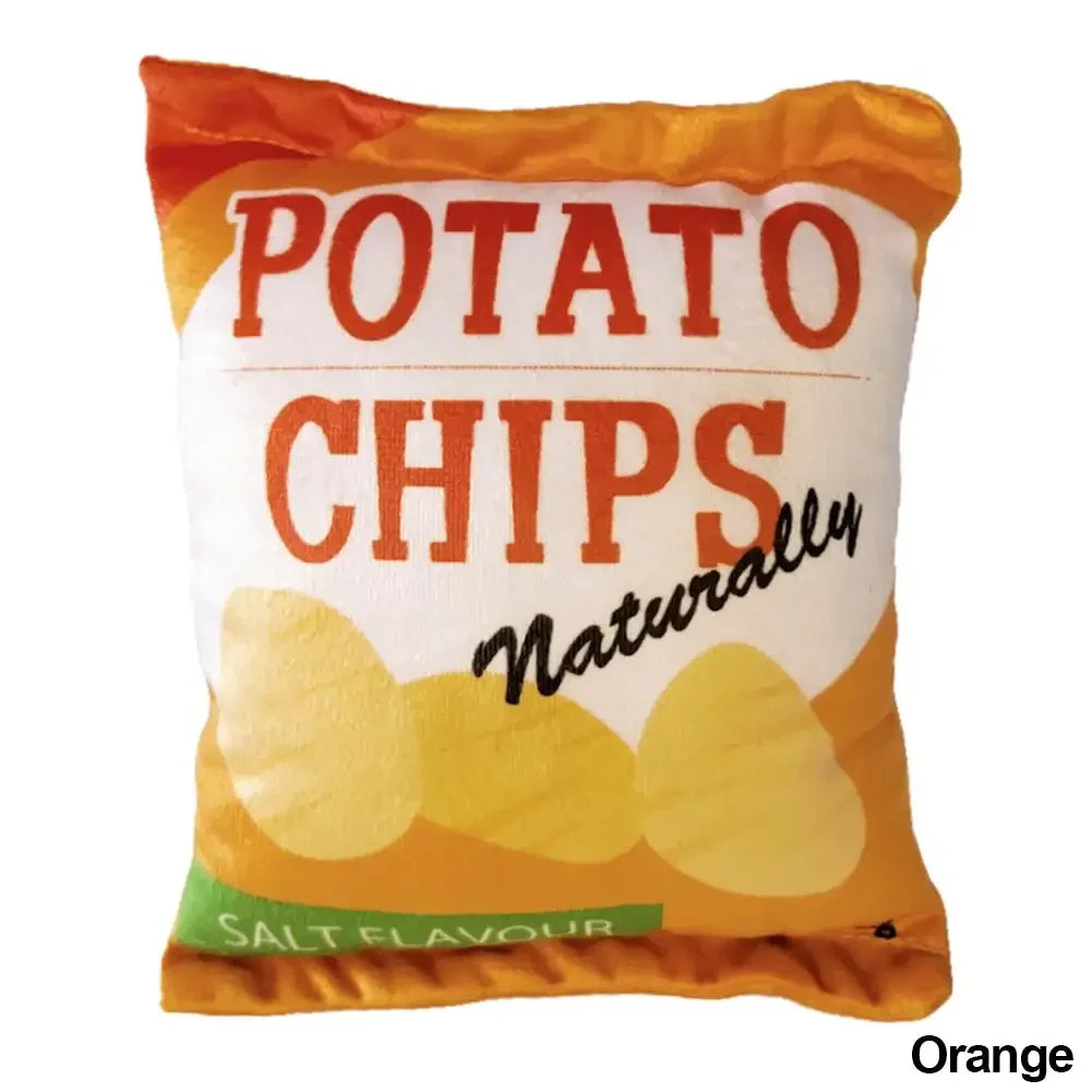 SnackPaws | Leuk knisper-speelgoed voor honden | Chips-ontwerp | Pluche & piepfunctie | Voor kleine & middelgrote honden