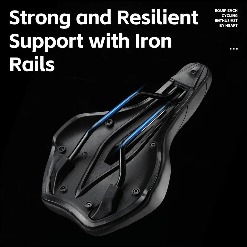 Schokbestendige Fietszadel - Comfortabele Fietsstoel met Antislip Leren Kussen voor Mountainbikes en Racefietsen