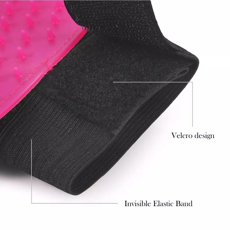 FellGlanz | Katten- & Hondenverzorgingshandschoen | Zelfreinigende Borstel | 180 Siliconen Noppen | Zachte Vachtverzorging & Haarverwijdering