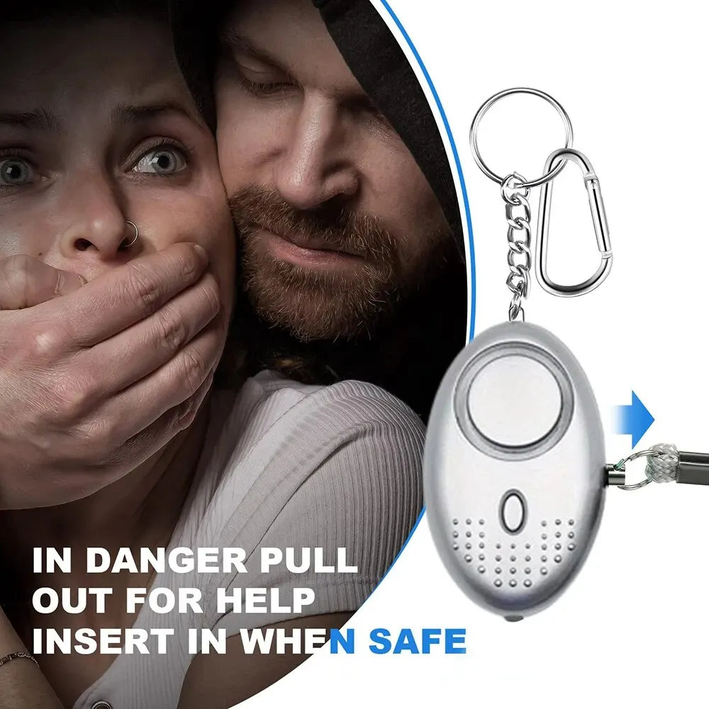 Persoonlijk veiligheidsalarm met LED-lamp (130 dB) – SafeSound