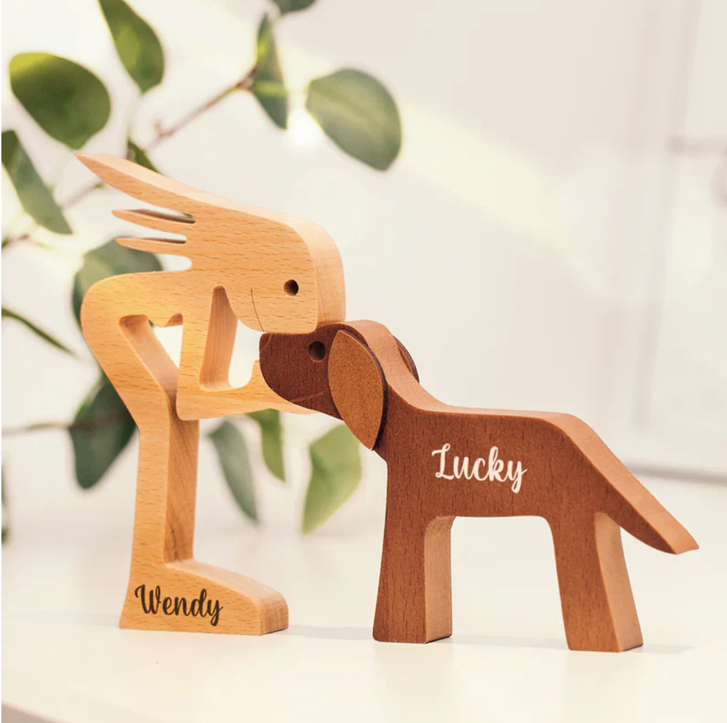 WoodFriend beeldje | Gepersonaliseerd | Vrienden voor het leven