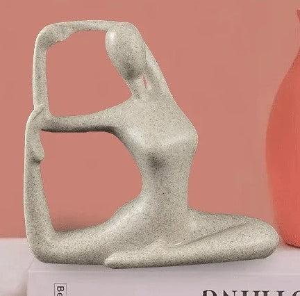 ZenJoy Vrouw in Yoga Standbeeld – Moderne Binnenhuisdecoratie van Resin