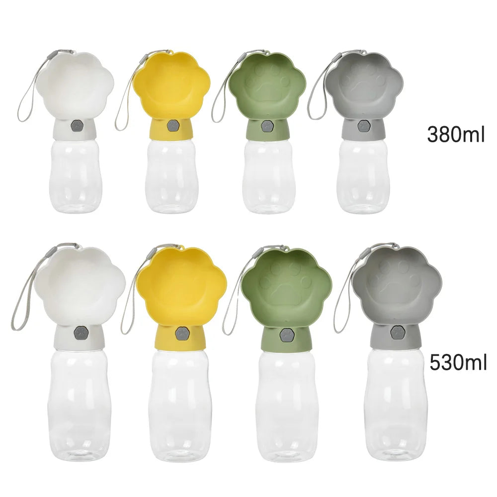 Drinkfles Droppa DuoBottle | 2-in-1 Water- & Voederdispenser voor Honden & Katten | Leaksproof & Draagbaar | 380 ml / 530 ml