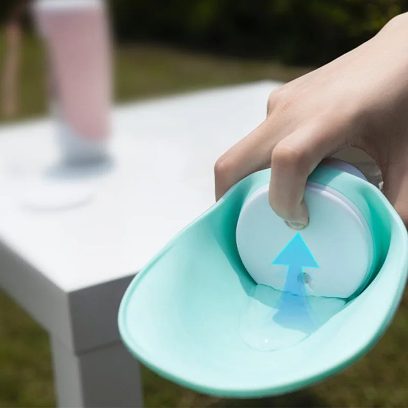 2-in-1 Honden Drinkfles Vanduro GoSip | Vouwbare waterdispenser met kom & voedselvak | Voor kleine & grote honden | Draagbaar & lekvrij