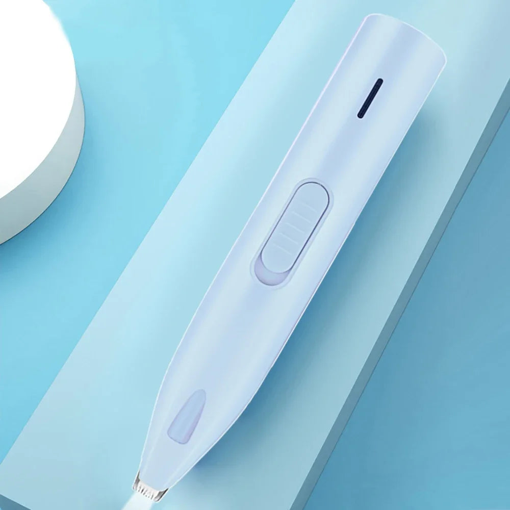 Groomily Dierenscheerapparaat met LED-lamp | Precisiekop van roestvrij staal | Voor gezicht, poten en oren | Stil en handzaam