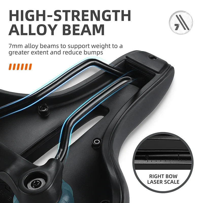 Hoog Elastisch Schokabsorberend Fietszadel – Waterdicht en Ademend Comfortabel Fietszitje voor Mountainbike en Wegfietsen