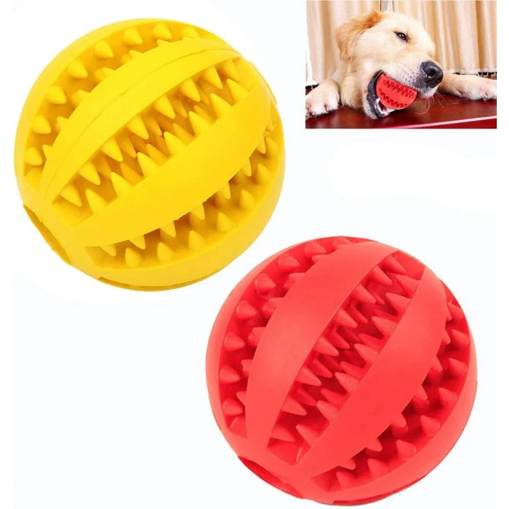 Hondenspeelbal ChewPlay FlexiBall | Interactief rubberen speelgoed met voerfunctie | Tandverzorging & Kauwen | Voor kleine honden