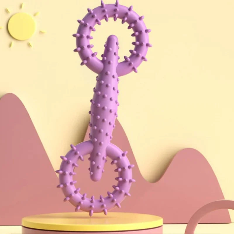 DentaPla Kauwspeeltje Hond | Dubbel-Ring Ontwerp | Tandverzorging & Bijtbestendig | 16x5,8 cm | TPR