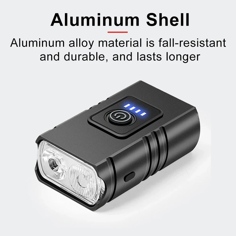 USB Oplaadbare Fietsverlichtingsset - 1500 Lumen LED Koplamp en Achterlicht met 6 Modi voor Veilig Nachtfietsen