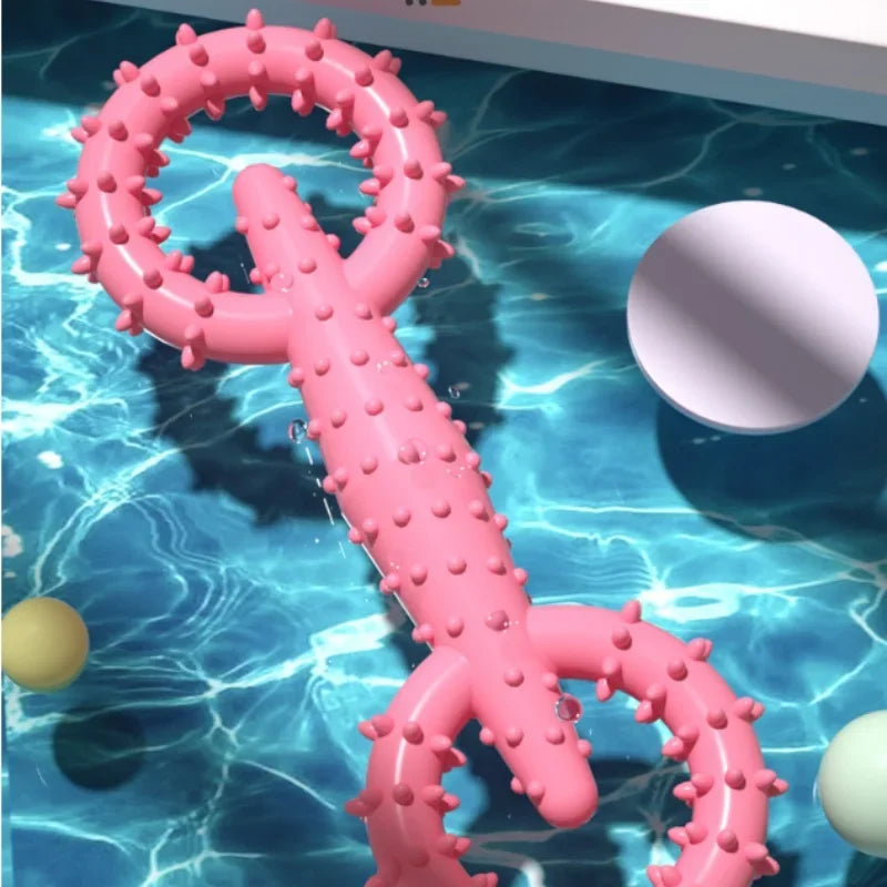 DentaPla Kauwspeeltje Hond | Dubbel-Ring Ontwerp | Tandverzorging & Bijtbestendig | 16x5,8 cm | TPR