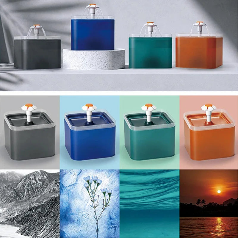 AquaMiau Katten Drinkfontein 2L | 4-voudig Filtersysteem | LED & App-besturing | Ultra Stil