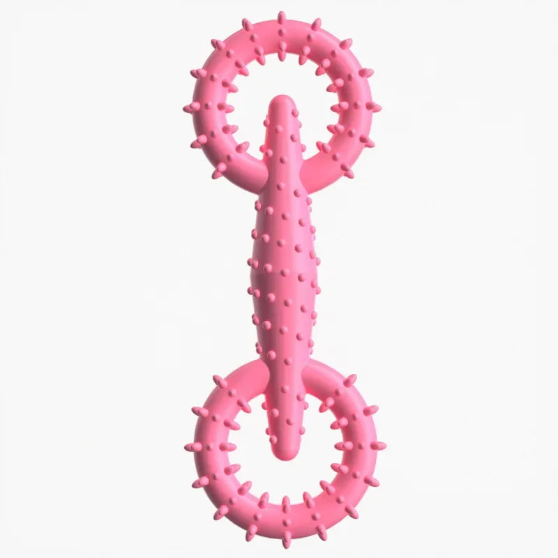 DentaPla Kauwspeeltje Hond | Dubbel-Ring Ontwerp | Tandverzorging & Bijtbestendig | 16x5,8 cm | TPR