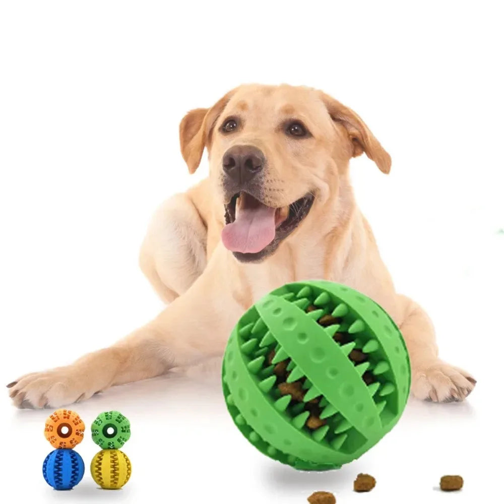 Hondenspeelbal ChewPlay FlexiBall | Interactief rubberen speelgoed met voerfunctie | Tandverzorging & Kauwen | Voor kleine honden
