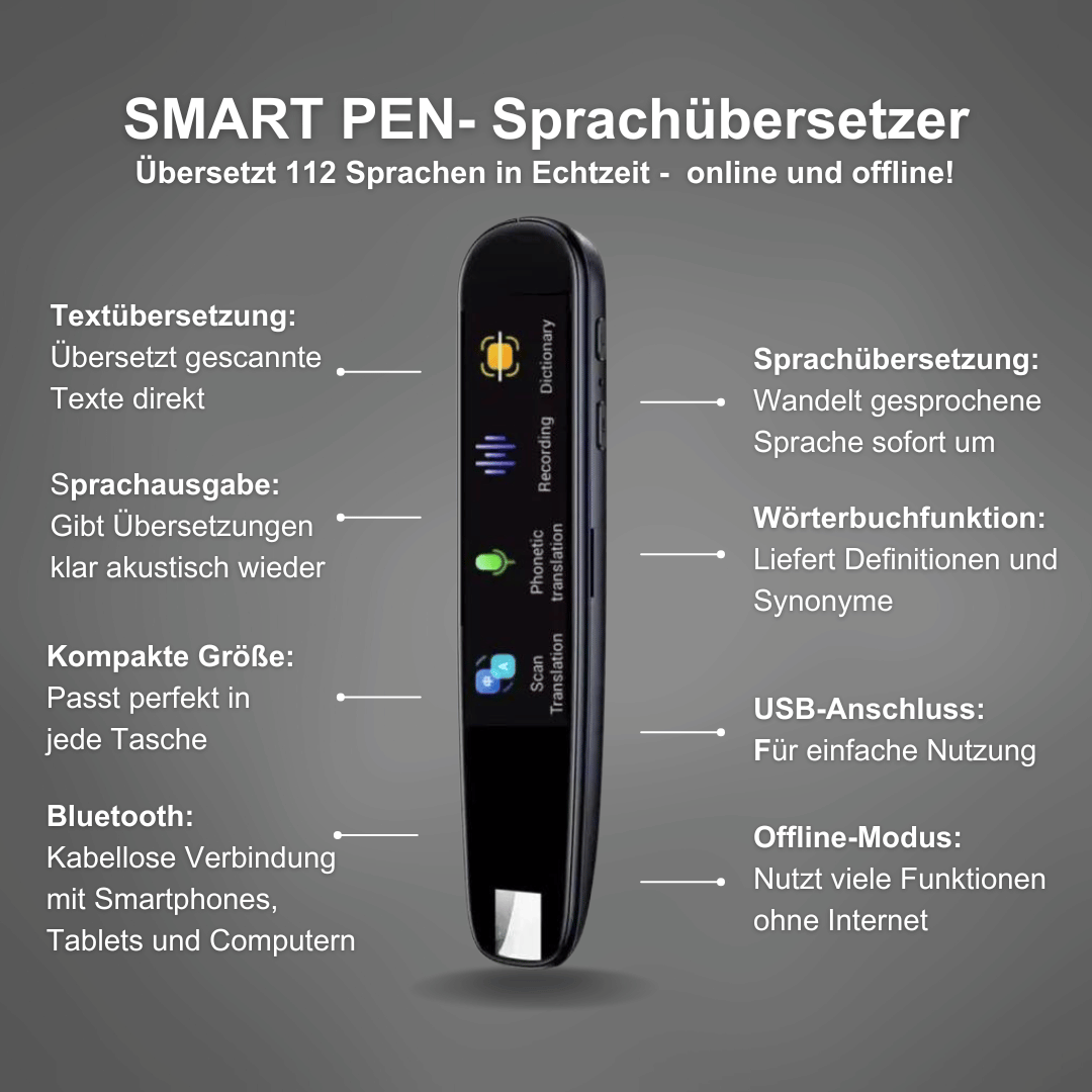 LingoScan Language Translator Pen | Directe, nauwkeurige & offline vertaling