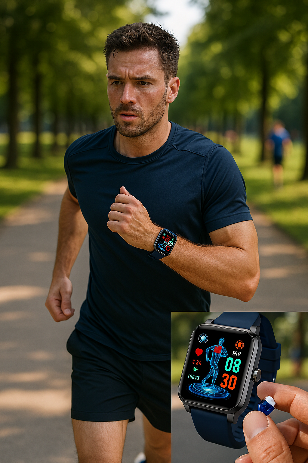 Smartwatch voor Gezondheid & Fitness – EKG, Bloeddruk, Hartslagmeting – Compatibel met iOS & Android