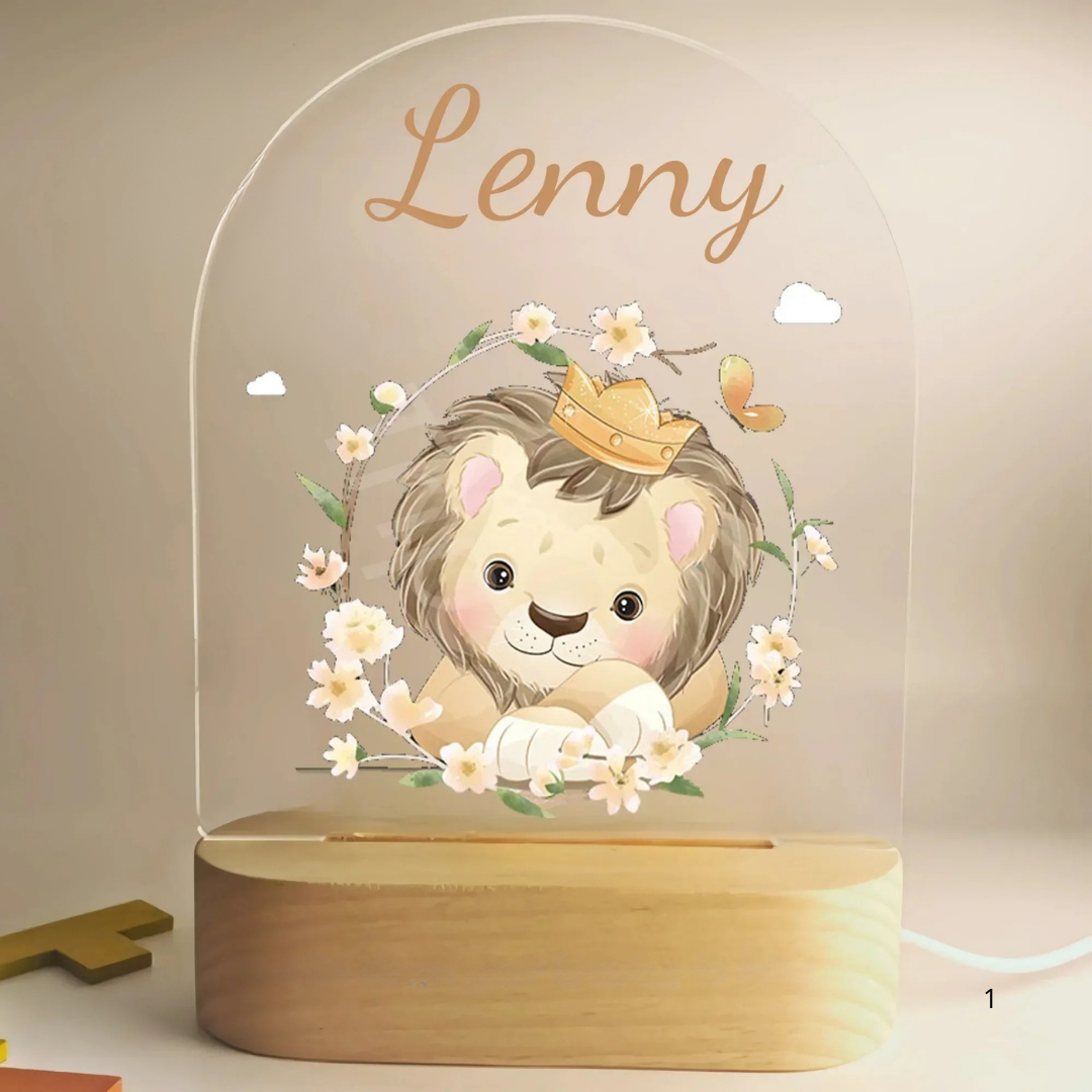 Persoonlijke nachtlamp met naam – Zachte warme LED-verlichting voor kinderen