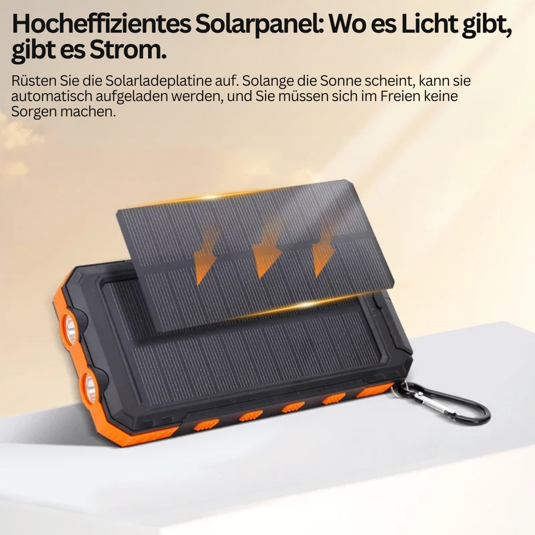 Zonne-energie Powerbank met Zaklamp – SolarCharge Pro