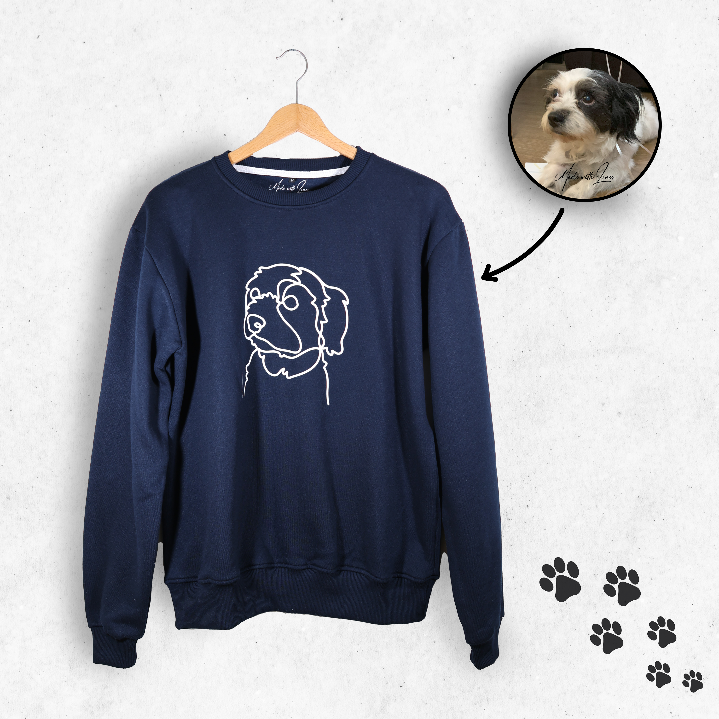 PawsySweater | Gepersonaliseerde hoodie met je viervoeter