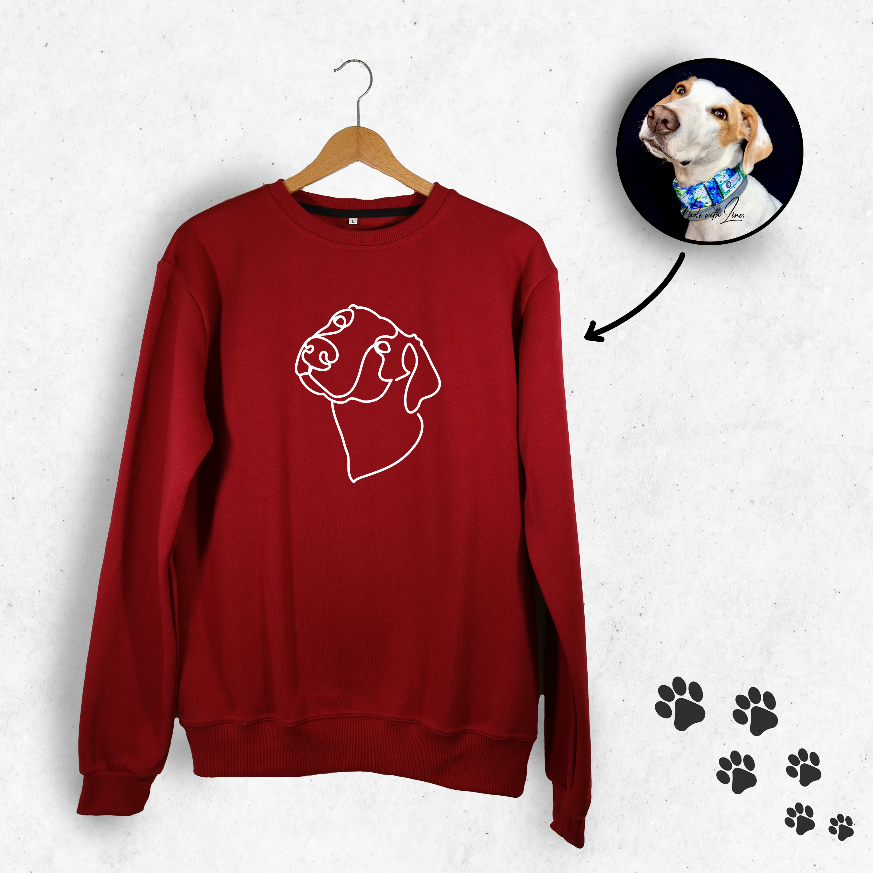 PawsySweater | Gepersonaliseerde hoodie met je viervoeter