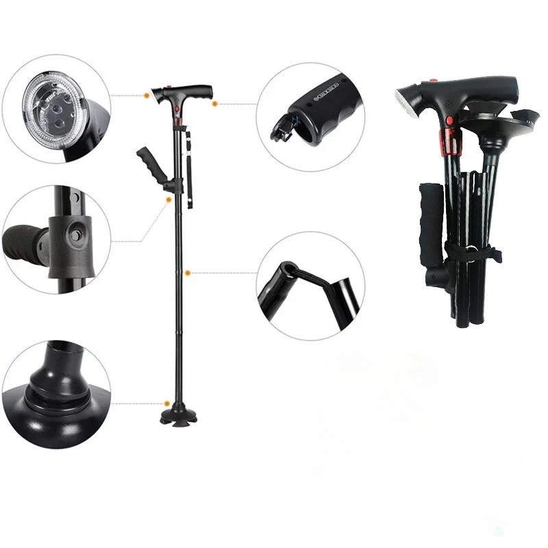 LuxuraGrip Dubbele Ondersteuningsstok | Verhoogde stabiliteit en comfort voor zorgeloze mobiliteit