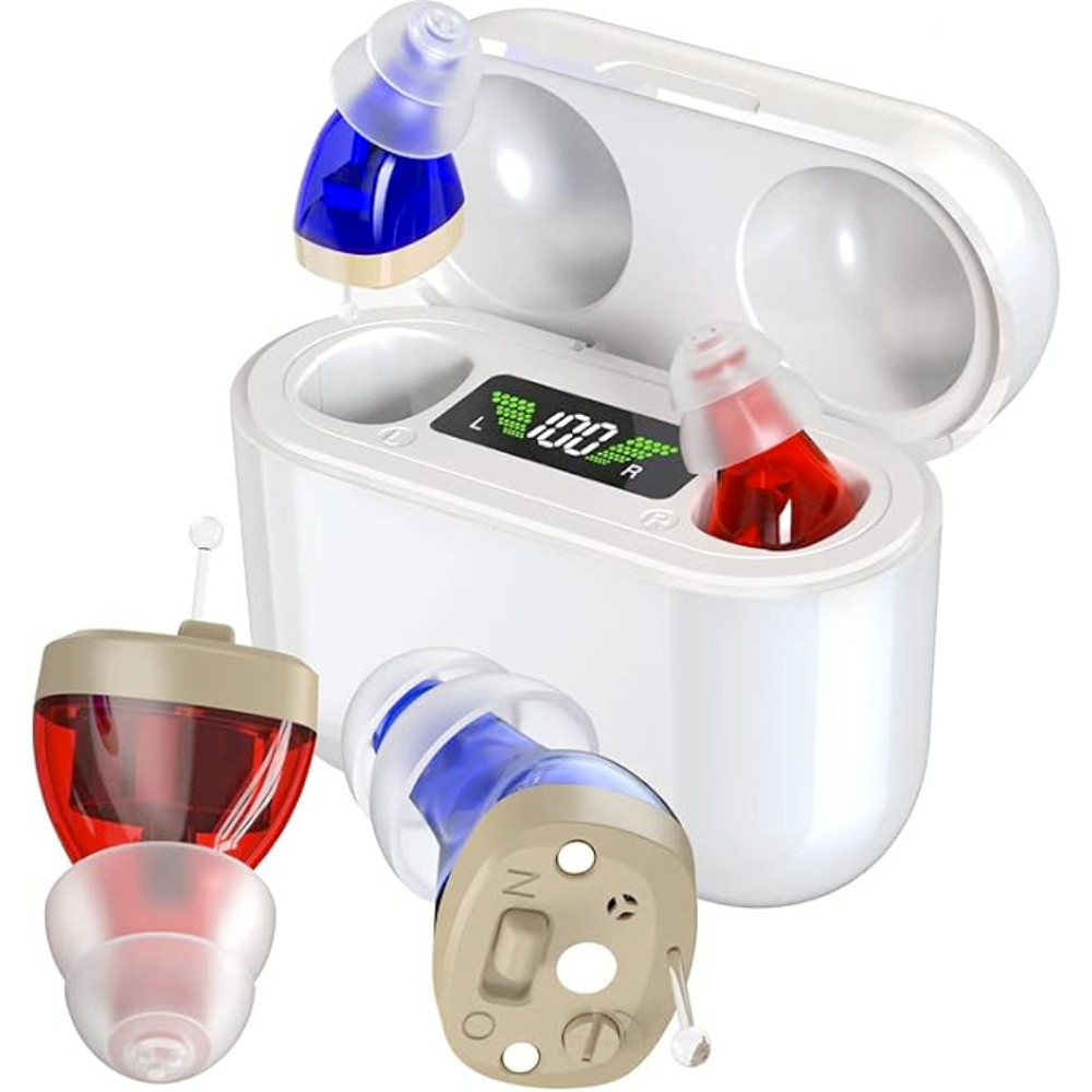 Onzichtbare Oplaadbare Hoortoestellen met Geluidsreductie – Comfortabel en Discreet Ontwerp voor Licht tot Gemiddeld Gehoorverlies