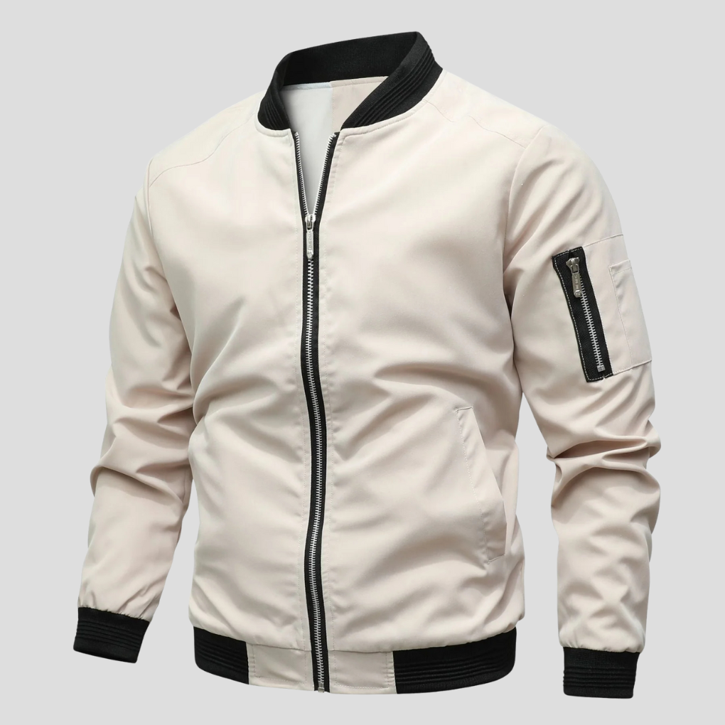 UrbanEdge Bomberjack – Herenjack met rits en ribdetails
