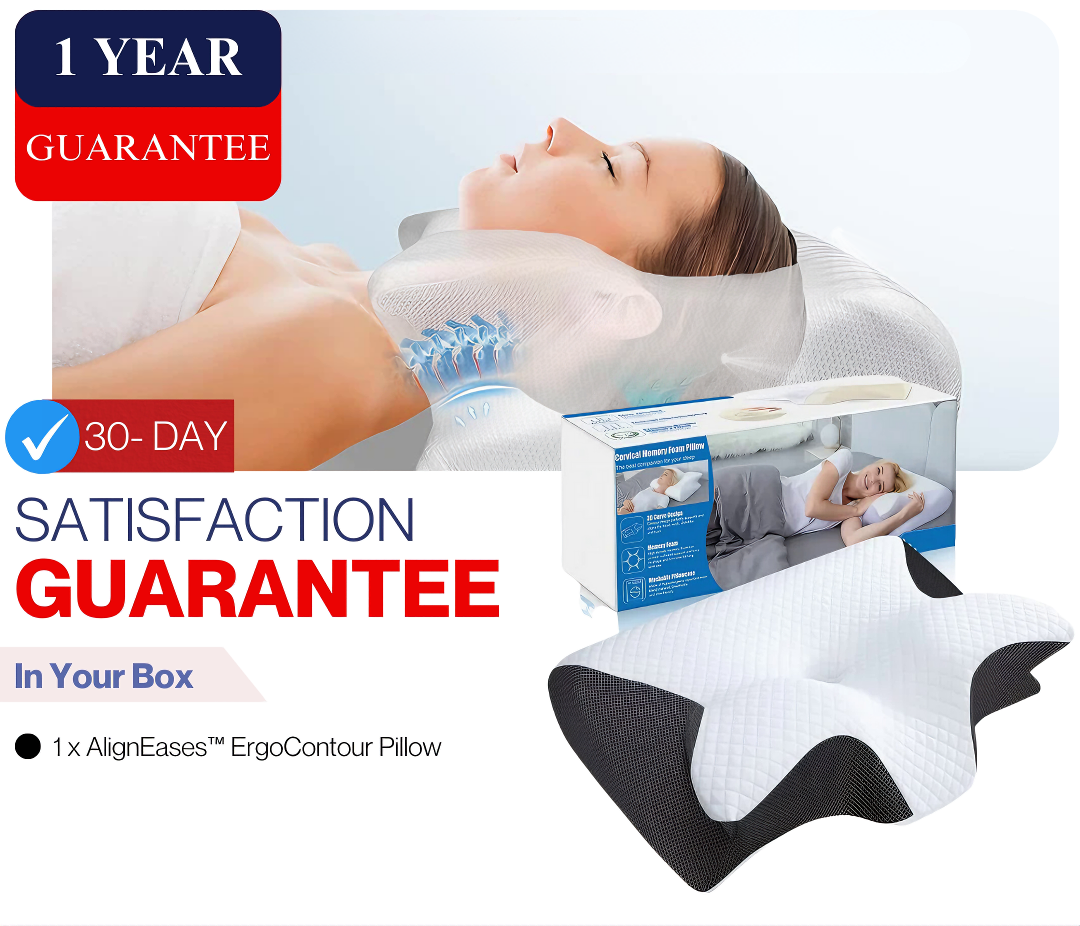 SleepEase | ErgoContour Orthopedisch Kussen