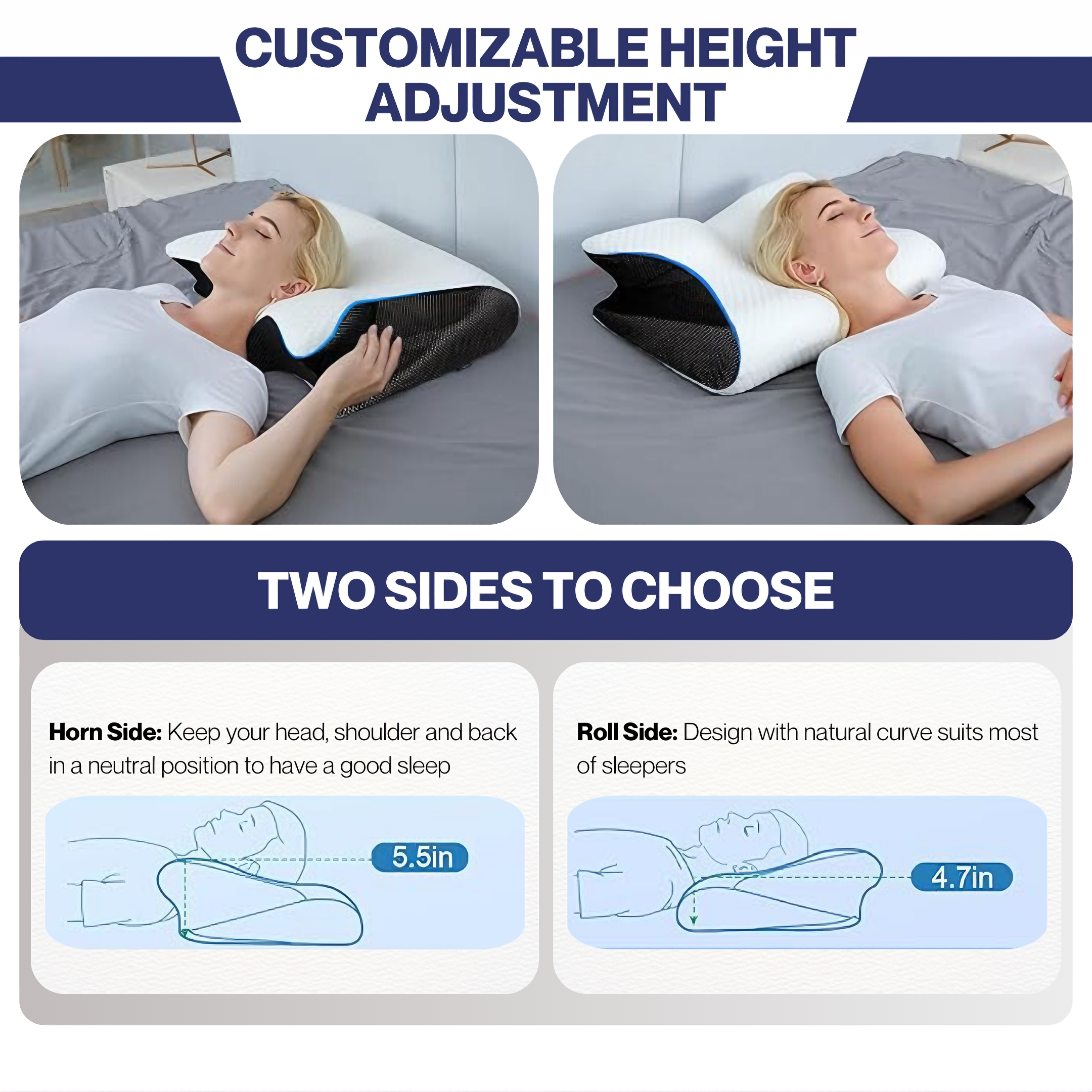 SleepEase | ErgoContour Orthopedisch Kussen