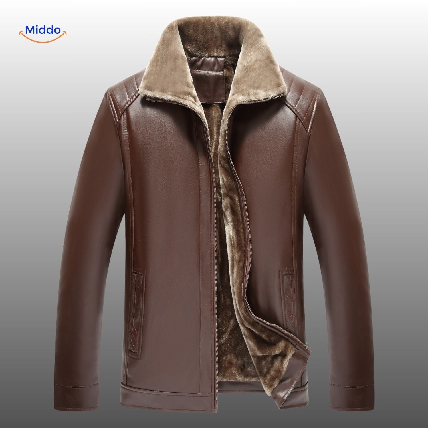 UrbanElegance Leren Jas | Luxe Bontvoering voor Tijdloze Stijl