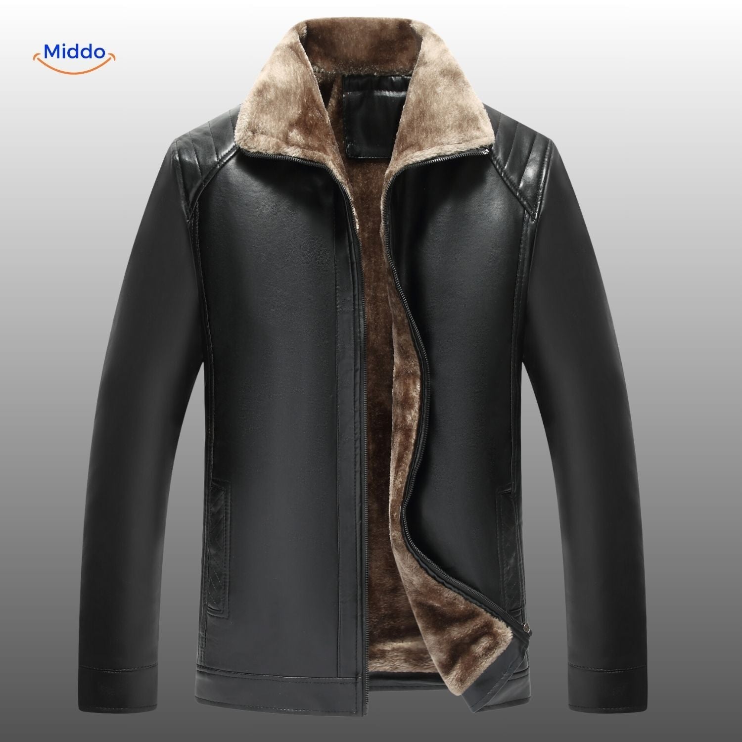 UrbanElegance Leren Jas | Luxe Bontvoering voor Tijdloze Stijl