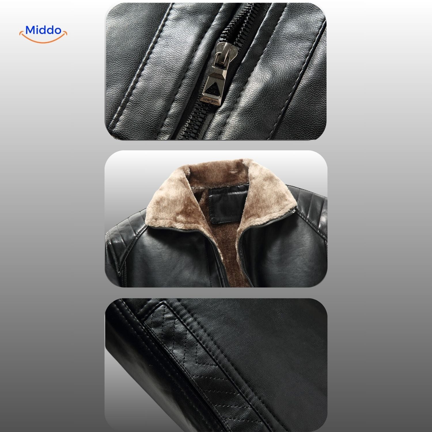 UrbanElegance Leren Jas | Luxe Bontvoering voor Tijdloze Stijl