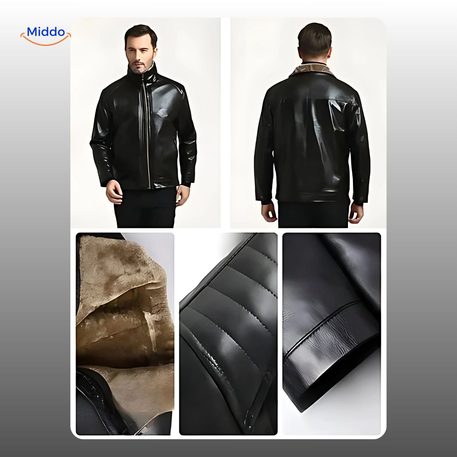 UrbanElegance Leren Jas | Luxe Bontvoering voor Tijdloze Stijl