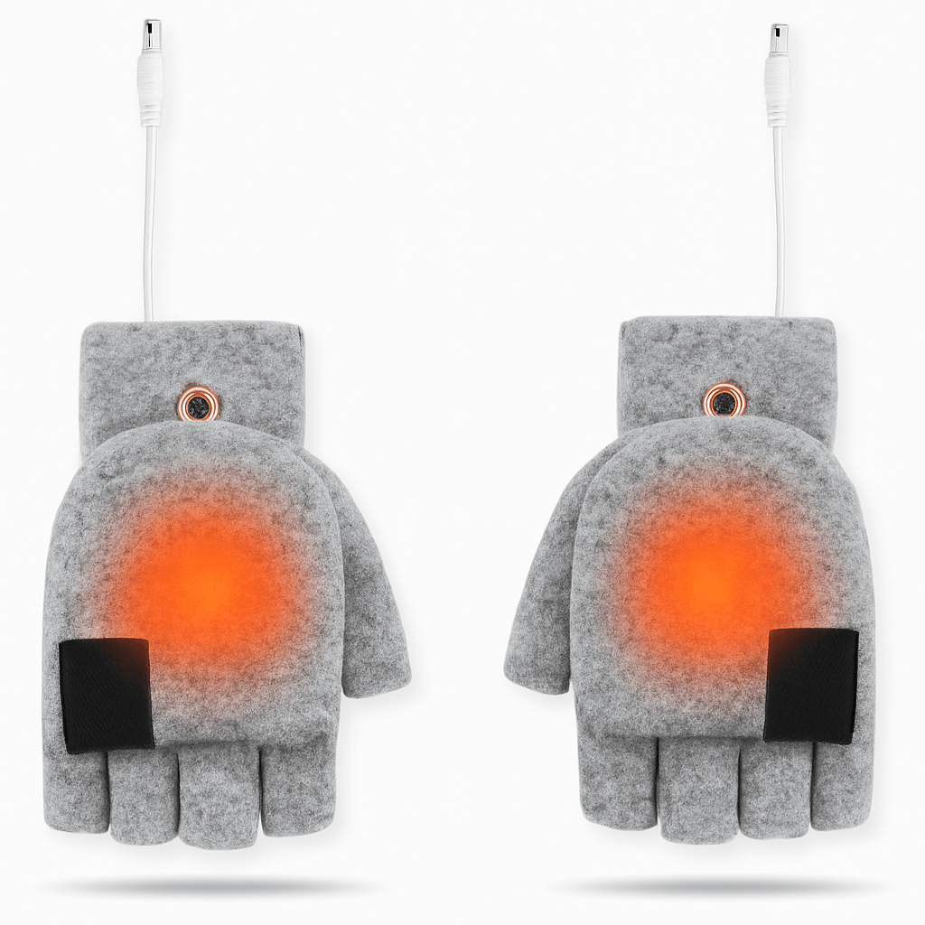 WarmGrip USB verwarmde vingerloze handschoenen – comfortabele winterhandschoenen voor kantoor en thuis