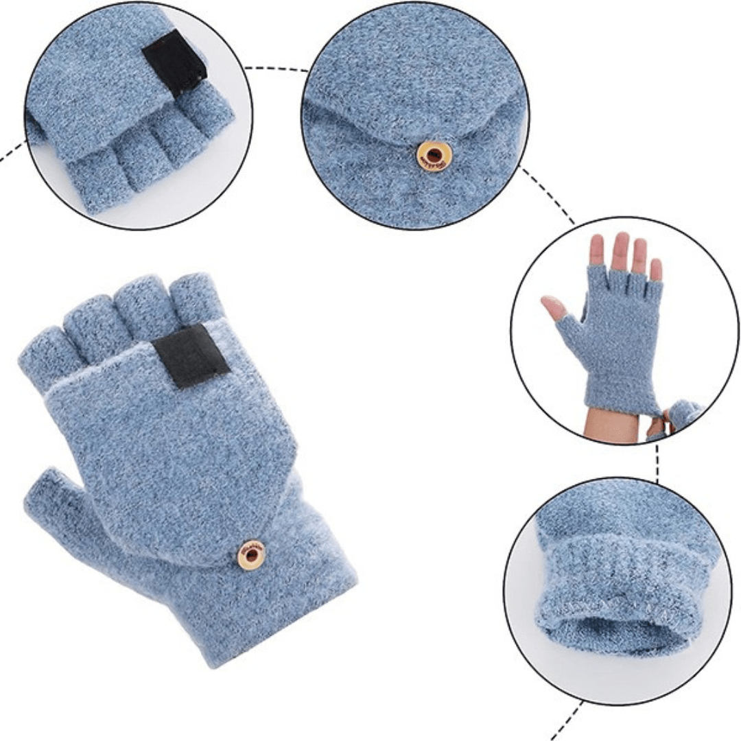WarmGrip USB verwarmde vingerloze handschoenen – comfortabele winterhandschoenen voor kantoor en thuis